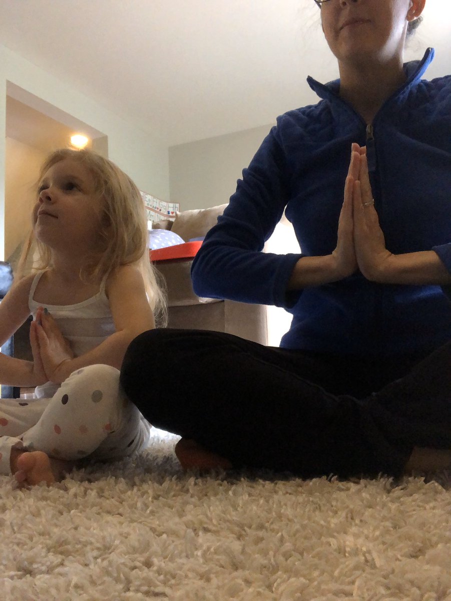 NESTundo's tweet photo. Namaste! My family and I did yoga with NES parent &amp; SJPDS physical education teacher Mrs. Ficca. #NEStogether https://t.co/fR5wPWmSL2