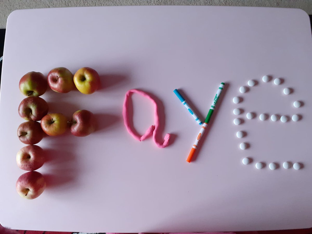 Hi Miss Allen, I got creative! Love Faye.#letsgetcreative #makelearningfun