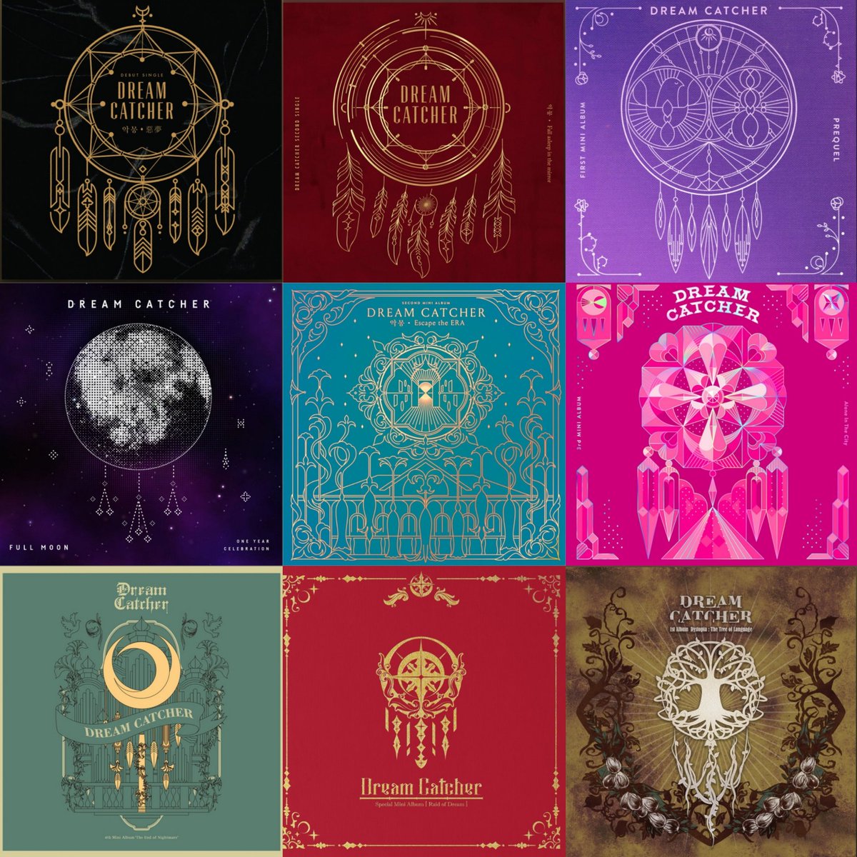 a prompt based on every dreamcatcher song: a thread