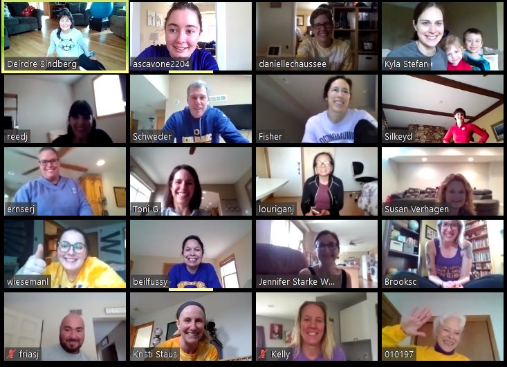OconScavone's tweet photo. First Ocon staff workout for #virtualoconpride day! Thanks Ms. Sindberg! https://t.co/MbRaZisEsE