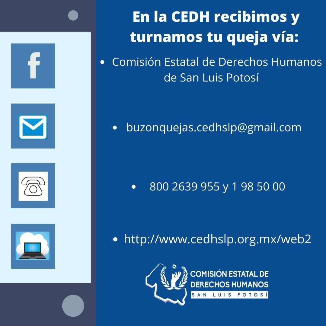 CEDHSLP's tweet photo. Recuerda que la #CEDHSLP te sigue brindando los servicios las 24 horas del día: https://t.co/oIUOuIkYFn