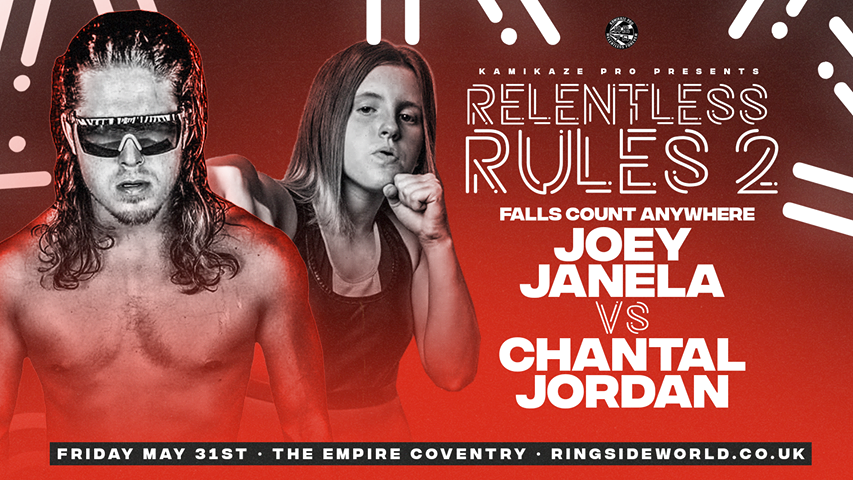 KamikazeProUK's tweet photo. 7pm. The match that broke the internet premieres on YouTube.

Falls Count Anywhere
@JANELABABY vs @chantaljordan37 

https://t.co/zvHW83XjBX https://t.co/vXfwusWLVH
