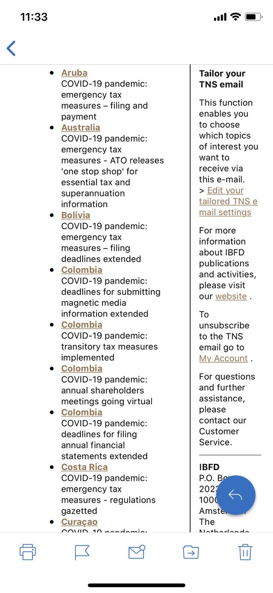 Incluso aruba, curazao, etc están considerando medidas fiscales