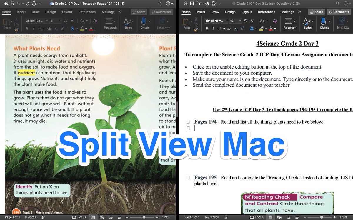 Cass_Stewart's tweet photo. Wanting to see the textbook doc/PDF & Word Doc at the same time? Split your screen to see BOTH! #VCSICP
๐ฒ On an iPad use this to help: https://t.co/8PsCgbgRlY
๐ฅ On a Mac use this: https://t.co/EKZ9xp9UC0
๐ป On a laptop with Windows 10 use this: https://t.co/wYNYpD0uYv https://t.co/Nkn2Wk1fsD