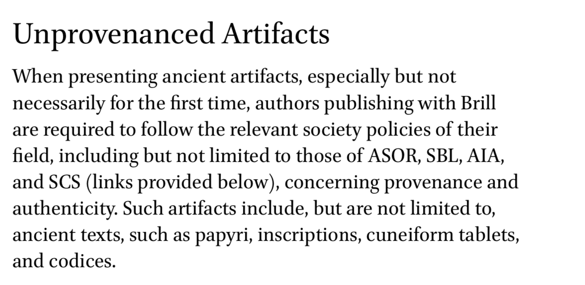 It's also worth noting that -- the very next month after the publication of this book -- the publisher, Brill, adopted new provenance guidelines that *would never have allowed Alstola's book to be published*, at least in its present form. https://brill.com/fileasset/downloads_static/static_publishingbooks_publicationethics.pdf