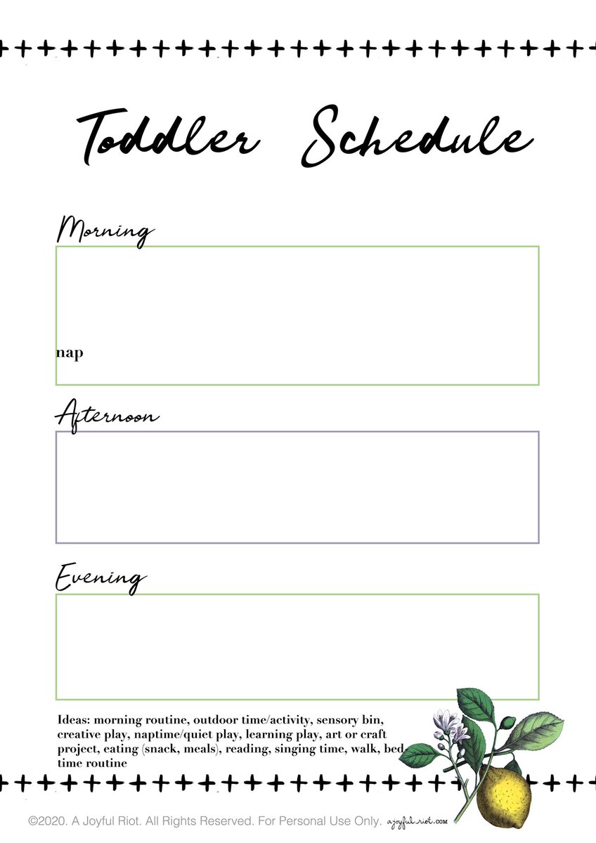 Struggling with how to structure your day with kids at home? Same! But I put together a simple schedule and it is helping me a lot so I wanted to share it- free download here: ajoyfulriot.com/toddler-schedu… #QuarantineLife