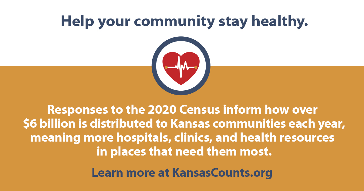 KansasCounts's tweet photo. A5: Help your community stay healthy. Responses to the #2020Census inform how over $6 billion is distributed to Kansas communities each year, meaning more hospitals, health clinics and resources in places that need them most.
#KansasCounts #KSCensusChat https://t.co/8zVBPJCoM6