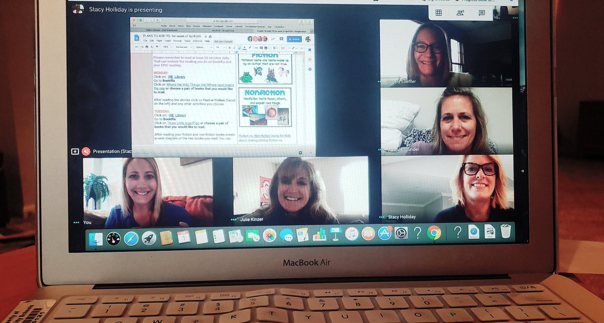 Mrs_Buzzard's tweet photo. Collaborating and communicating with my amazing 1st grade team. Teachers are e-learning too! #GoogleMeet #dublindifference @ireDCSD @sholliday141 @kinzer_julie @LoefflerChristy @sjgrundei https://t.co/SORrzpDvtO