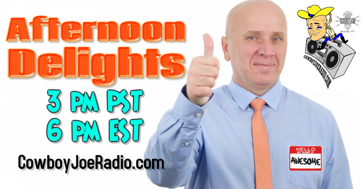 CBJRadio.com (@cbjradio_com) on Twitter photo Afternoon Delights start at 3 pm PST, 6 pm EST only on CowobyJoeRadio.com! Today hear <a href="/moosicmaster/">George Finizio</a> <a href="/MotiveBlack1/">Motive Black</a> <a href="/LyricDubee/">Lyric Dubee</a> <a href="/ToughOnFridays/">Tough On Fridays</a> <a href="/BandRainium/">Rainium-Band</a> <a href="/Vertilizar_Band/">Vertilizar_Band</a> <a href="/Limberlost_Band/">Limberlost</a> @TreeWicked <a href="/one_counsel/">Square One Counsel-Immigration Consultant</a> <a href="/CranberryMerch2/">Cranberry Merchants</a> <a href="/BedrokkV8/">Bedrokk - Like and Retweet</a> & MORE! Afternoon Delights start at 3 pm PST, 6 pm EST only on CowobyJoeRadio.com! Today hear <a href="/moosicmaster/">George Finizio</a> <a href="/MotiveBlack1/">Motive Black</a> <a href="/LyricDubee/">Lyric Dubee</a> <a href="/ToughOnFridays/">Tough On Fridays</a> <a href="/BandRainium/">Rainium-Band</a> <a href="/Vertilizar_Band/">Vertilizar_Band</a> <a href="/Limberlost_Band/">Limberlost</a> @TreeWicked <a href="/one_counsel/">Square One Counsel-Immigration Consultant</a> <a href="/CranberryMerch2/">Cranberry Merchants</a> <a href="/BedrokkV8/">Bedrokk - Like and Retweet</a> & MORE!