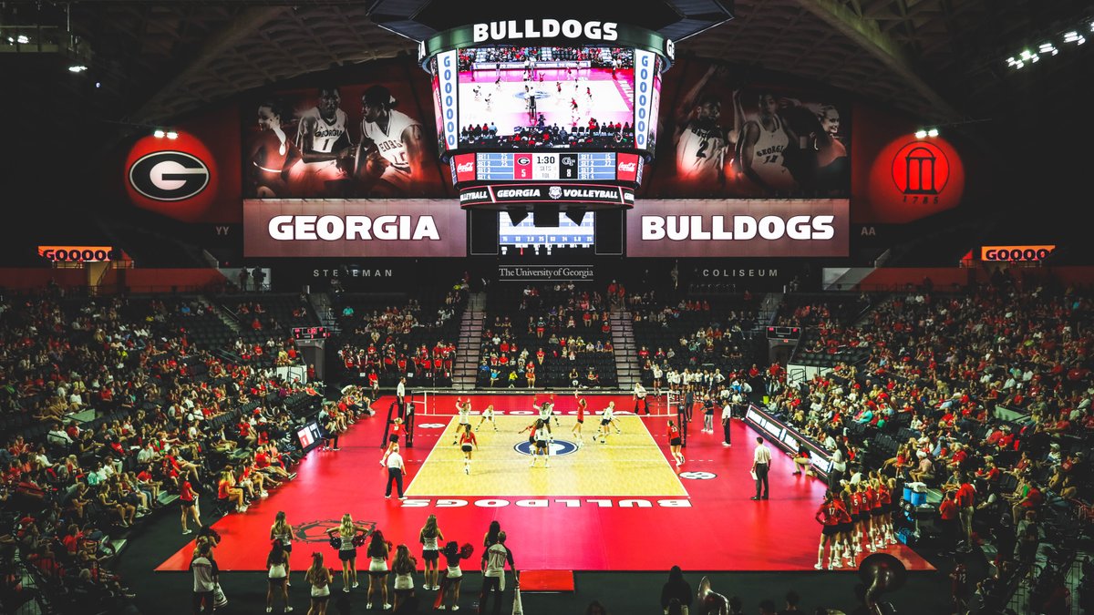 UGAVolleyball's tweet photo. Shoutout to @GatorsVB for the nomination! 

1. The Badge 🐶
2. The Stadium 🤩
3. The Players 🏐
4. The Supporters ❤️🖤

We nominate @AuburnVB, @lsuvolleyball, and @GTVolleyball! 

#GROW | #GoDawgs https://t.co/JX8IBDKiVn