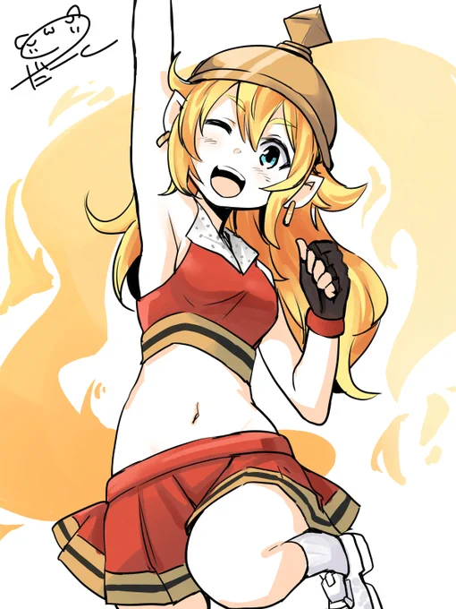リングフィットの女性ボイスからリングちゃんのイメージ描いてみた( ˘ω˘ )φ

海外チアっぽい感じがあって、元気が出るんじゃ… 