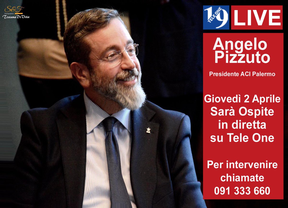 DOMANI 2/4 <a href="/anpizzuto/">Angelo Pizzuto</a> DIRETTA COVID19 pratiche automobilistiche,proroghe tasse e bolli revisioni, patenti assicurazione SARA, orari pubblico. Per domande diretta 091 333 660 #19LIVE dalle 10.45 su #TeleOne canale 19 digitale terrestre o streaming teleone.it