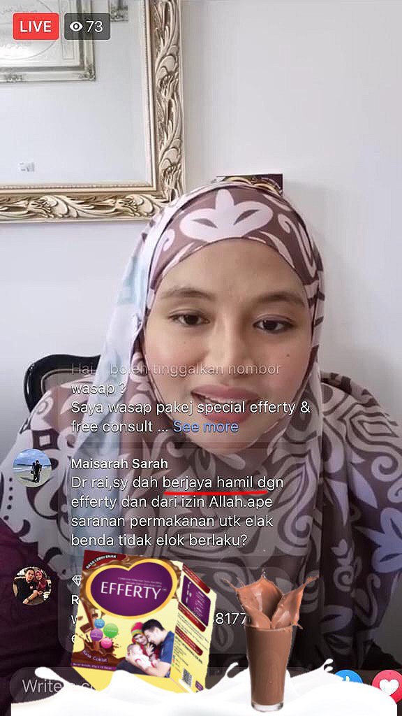 raihana_ismail's tweet photo. @adibahnoor @REALFAFAU T'kasih kak @adibahnoor krna cuba mbantu para2 usahawan dikala para peniaga buntu disaat PKP.pniagaan sy adlh susu efferty nutrisi psdiaan hamil.untuk mbantu semua pasangan2 yang ikhtiar dptkan zuriat.insyaAllah 
Blh call @ wasap di no https://t.co/hgKNxUQP7j #effertyhq https://t.co/x4iel2zdAi