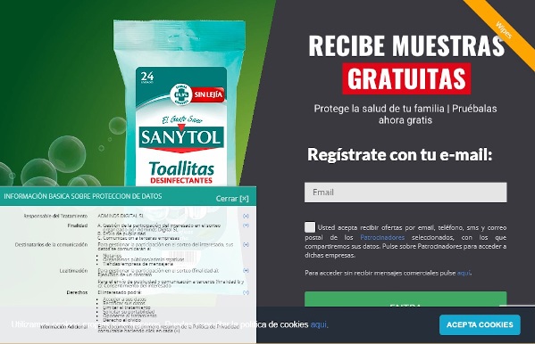 guardiacivil's tweet photo. 🔊Detectada campaña de emails que ofrecen con la imagen de Sanytol muestras gratuitas de toallitas desinfectantes.

El objetivo es que el usuario registre sus datos personales para fines comerciales, sin que sea consciente de ello. ℹ️➕👇
@osiseguridad
https://t.co/nrA00ObJ3K https://t.co/xwfgygKri2