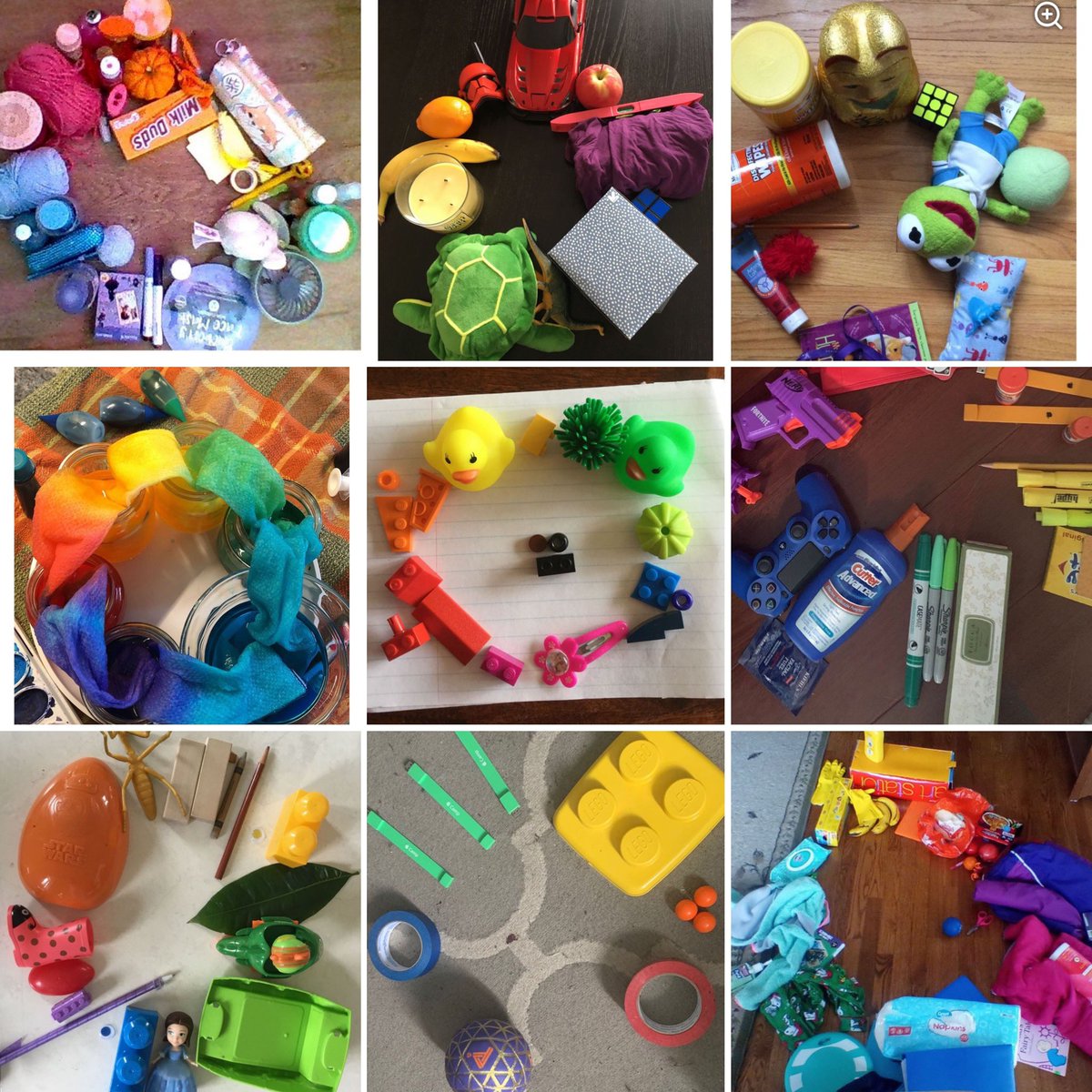 MsBeatriceSD735's tweet photo. The artwork is pouring in, and Iβm loving it! Also, Middleton students really know their colors! πππ₯πΈπ¦π@Skokie735 #itstartswithart #foundobjectcolorwheel #happyartTeacher https://t.co/nvk3PbHoqa