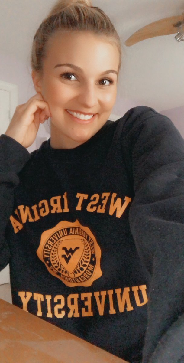 MsMathieu4th's tweet photo. Working from home but wearing my favorite sports team @WestVirginiaU !! For @SunriseValleyES Virtual Spirit Week! Let’s go mountaineers 🏀💙🏈💛⚾️ https://t.co/yPx17LF0xg