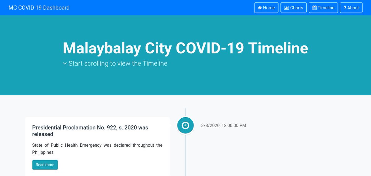 harriebird's tweet photo. Hi there! Just updated the COVID-19 Dashboard. BHERT Hotlines can now be seen on the Barangay pin popups. Timeline was also added.

Visit: https://t.co/hngnIxyvpO
Repository: https://t.co/gTPNxECICg

#COVID19
#WeHealAsOne
#OpenSource
#LoveLoveLove https://t.co/3N5vR5uSua