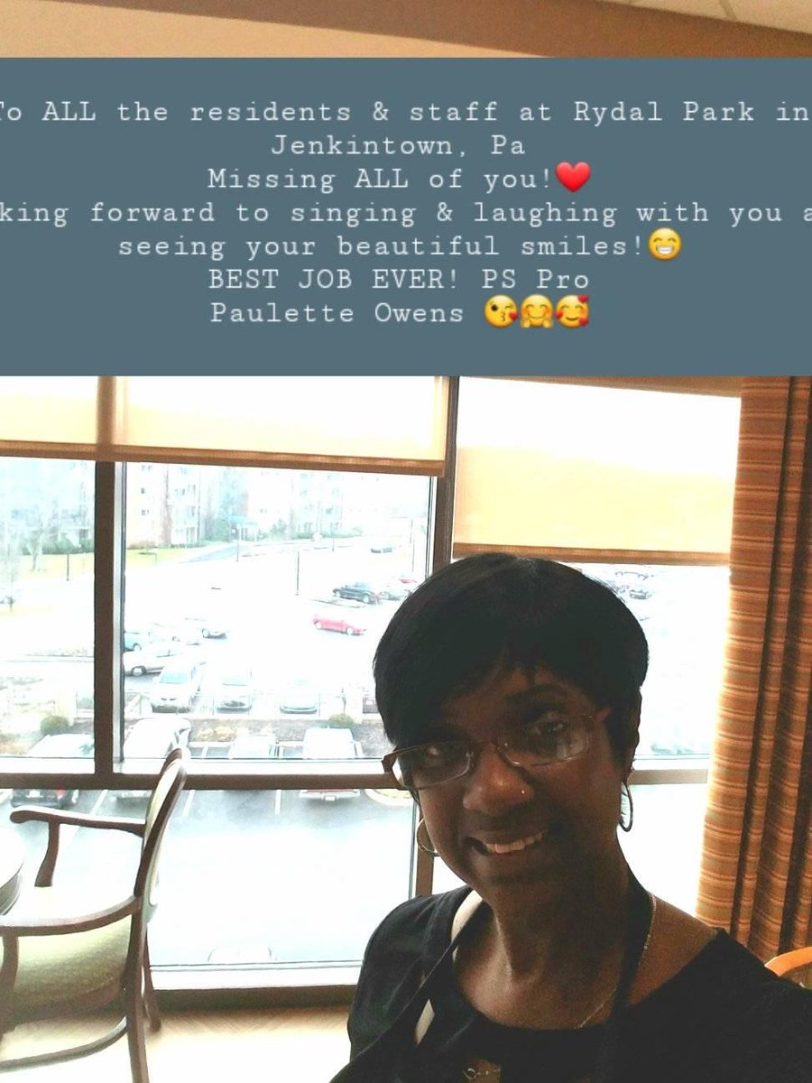 PSSalonandSpa's tweet photo. Our PS Pro Paulette misses everyone at Rydal Park and hopes to see you in the salon soon. Stay well! #hellofromyourpspro #psproud #seniorliving https://t.co/85jOpc4Y6S