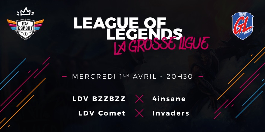 LDVEsport's tweet photo. [GROSSE LIGUE]
Deux de nos équipes jouent ce soir : les #LdvBzzBzz et les #LdvComet pour les play-in en phase suivante ! 
Respectivement pour la qualification en phase Baron et en phase Dragon ! 😬
#LdvWin https://t.co/7RaAOpDVGX