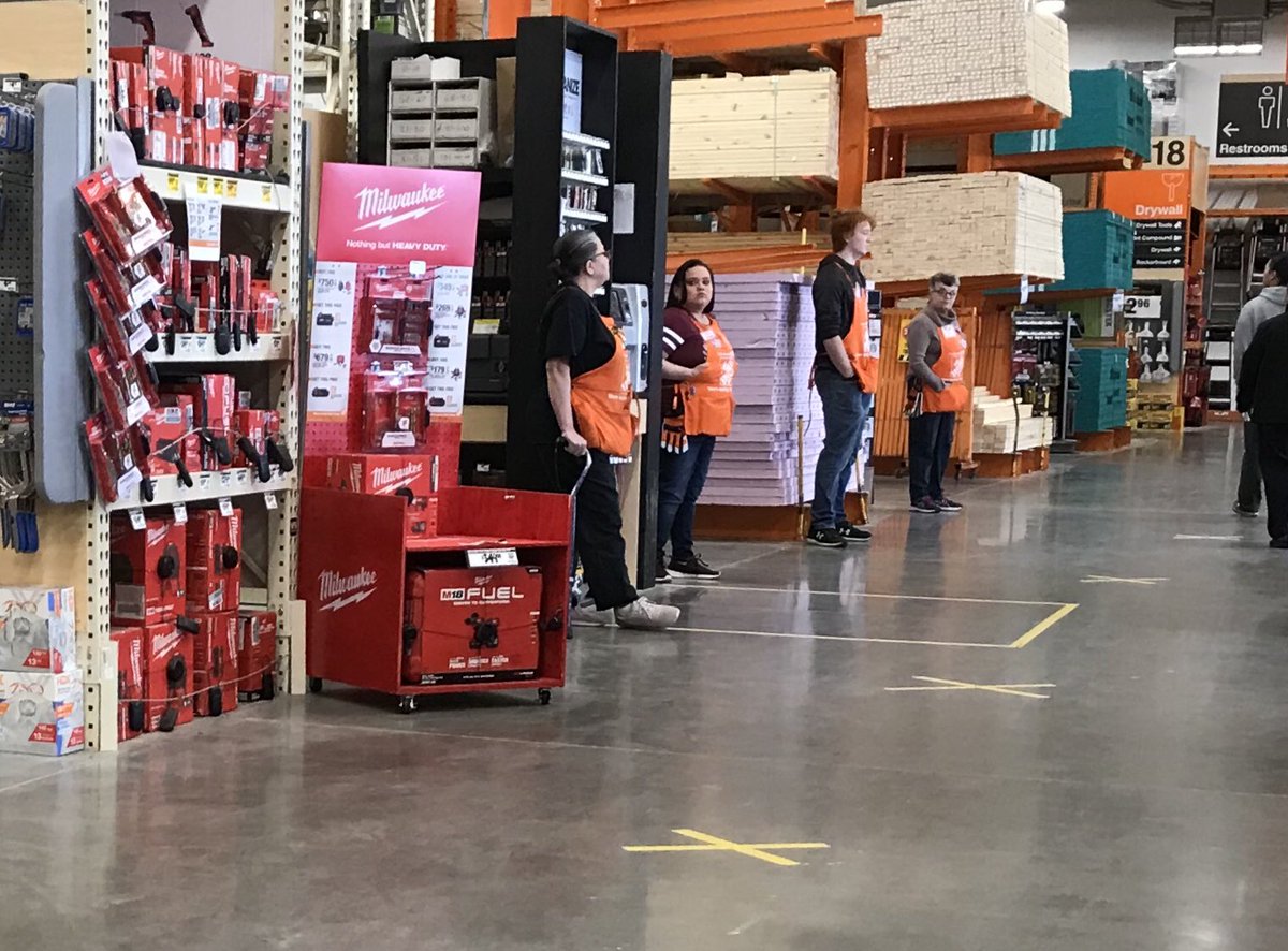Cashiers showing off their social distancing skills while waiting for customers. <a href="/1rawone/">Raffee wright</a> <a href="/belford_melissa/">Melissa Beth Belford</a> <a href="/BurroughsPaul/">Paul Burroughs</a> <a href="/wolff1012016/">Ashley</a> <a href="/christina_l4747/">Christina Larson</a>