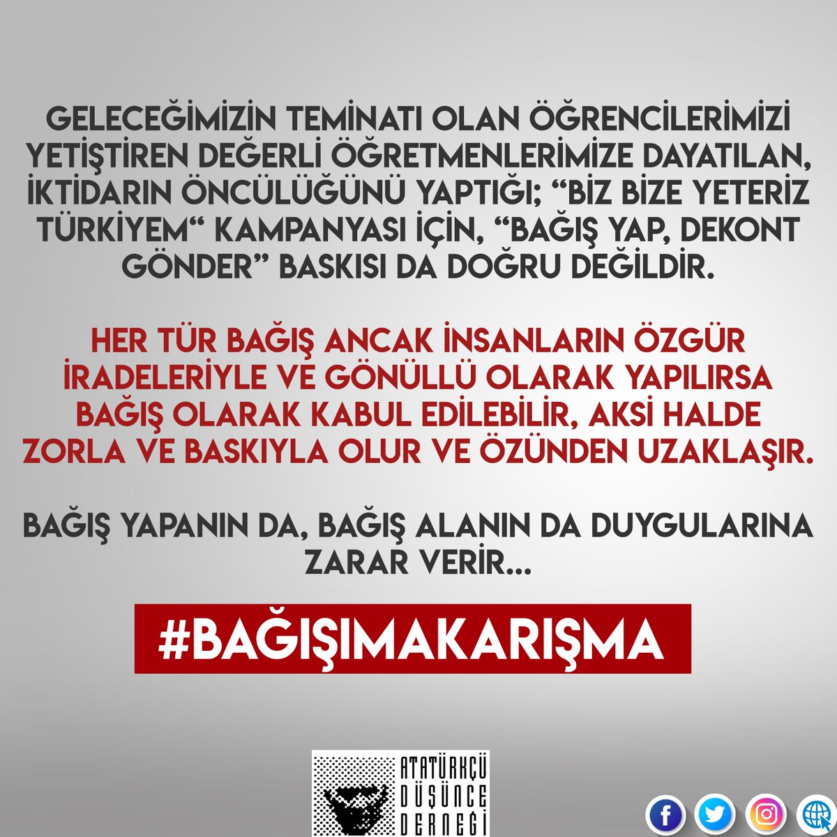 #BağışımaKarışma