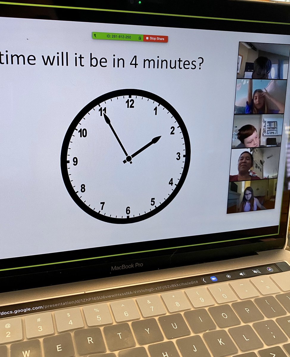 AshCorlett's tweet photo. Number talks on elapsed time this morning! 🤗 🕰 #SVUSDlovesmath #distancelearning #dolphinsdazzle @DelLagoElem https://t.co/hmjIF8aYer