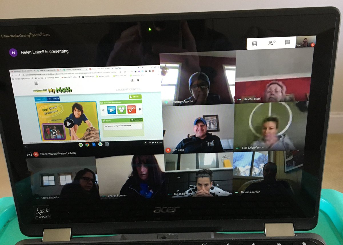 BlessingMahopac's tweet photo. 4th & 5th grade math committee members learning from one another during their Google meet! #proudap #pacmath #mathrocksinpac @MahopacMath https://t.co/0mCJGubAYe