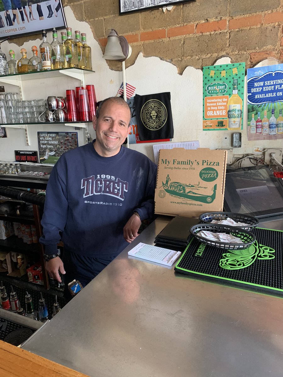 CollinGoodloe's tweet photo. Supporting local. Pour House and My Family’s pizza Lakewood are open. My Family is selling pizza kits which are fun for the whole family. Checkout his sweatshirt! @dfwticket @NotJackKemp @gordonkeith @junior_miller @MikeSirois @badkaratemovie @theoldgreywolf @CincoDeMino https://t.co/PasJE104h0