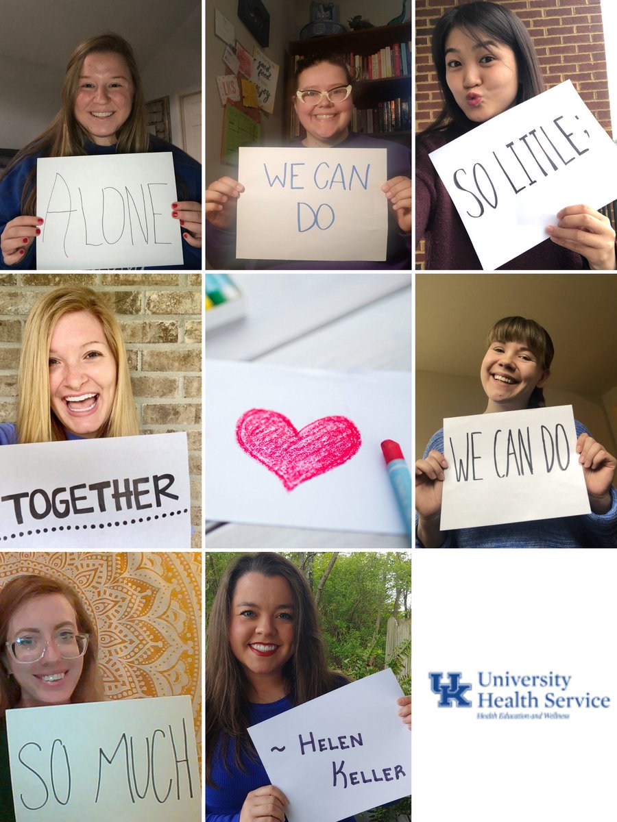 Missing our PHE's a little extra today, but they are social distancing &amp; want to remind others of the impact it can have❤️ #HealthyAtHome #BetterTogetherUKY #StayWell