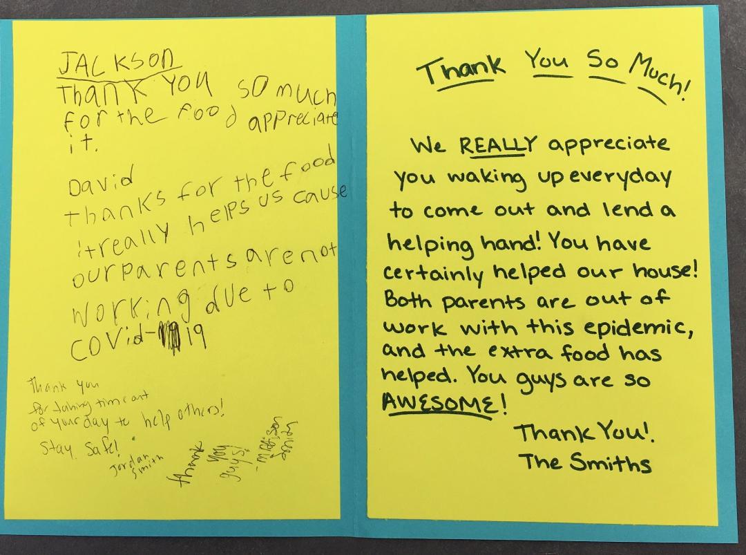FCSNMeals's tweet photo. One of our Cafeteria Ladies received a Thank You Card today for the Meals that are Truly Helping their Family. We Greatly Appreciate everything that our Staff is doing to help the Community!  
@fcschoolsnc 
@DrWebb2016 https://t.co/4NMOWLPoiR