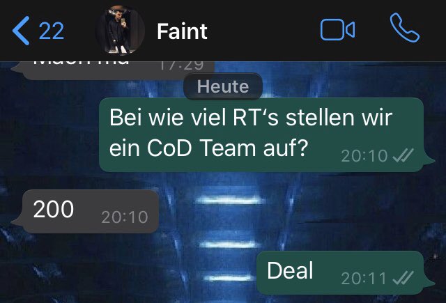 Rassiyoo's tweet photo. Wenn wir die RT‘s schaffen, dann schwöre ich drauf, dass wir was auf die Beine stellen.
Mal sehen wie viele Leute in der Sniping+Trickshot Com Bock hätten. https://t.co/FqAatjxphN