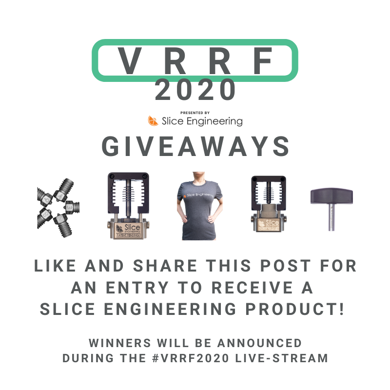 SliceEngineer's tweet photo. Take it virtual April 4th &amp; 5th from 10 am - 5 pm EST to see if you're the winner of one of our 15 GIVEAWAYS! 

To enter:

🍊 Follow us on social media!

🍊Like our #VRRF2020  live-stream!

🍊Share this post on your social media!

Live-stream link below:

https://t.co/VBJNgptOeJ https://t.co/dK5FVHp9Lh