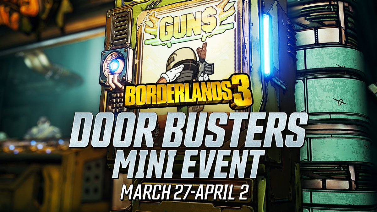 When one "Door Busters" mini-event closes, another one opens! “Door Busters” and “Takedown Shakedown” end 9am PT tomorrow to be replaced with 2 new #Borderlands3 mini-events! What’s the best loot you’ve scored so far?