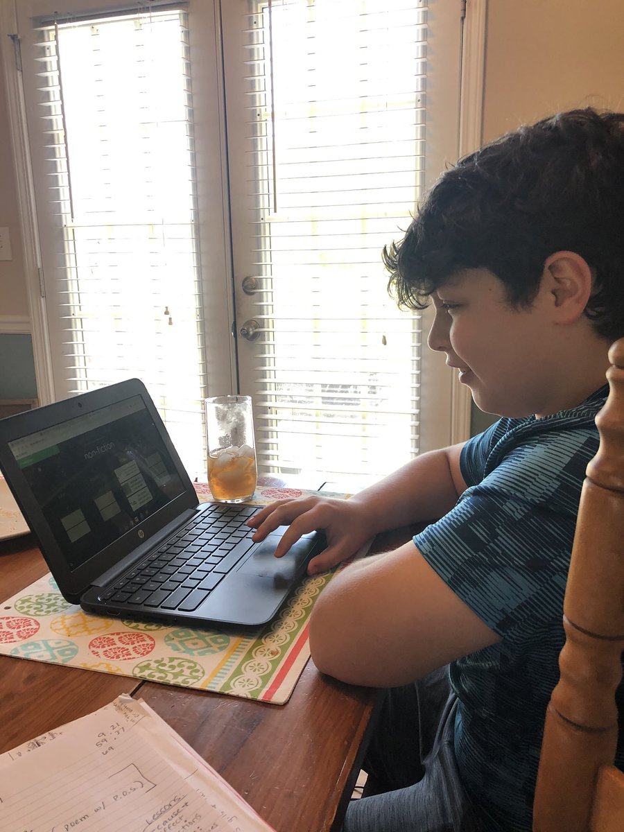 NRoberts212's tweet photo. We had so much fun on Quizlet Live today! One of my cute kiddos suggested we do that on Zoom and it was a great idea! They were excited to have my 6th grader join the game too! @HeardMixon @J_Johnson_VMMS #ncssbethebest https://t.co/yky5Irfweo