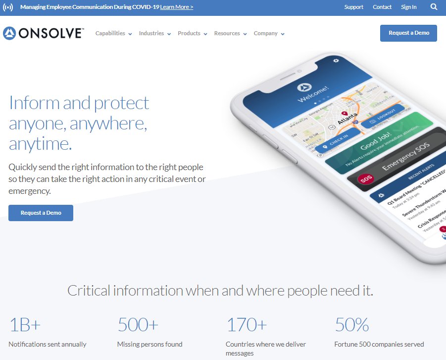 CodeREDbyC24's tweet photo. It's HERE. Check out OnSolve's new website! Take a peek and let us know what you think https://t.co/lRDTaSLZYH #newwebsite #website #OnSolve https://t.co/Z89sSPjh9o