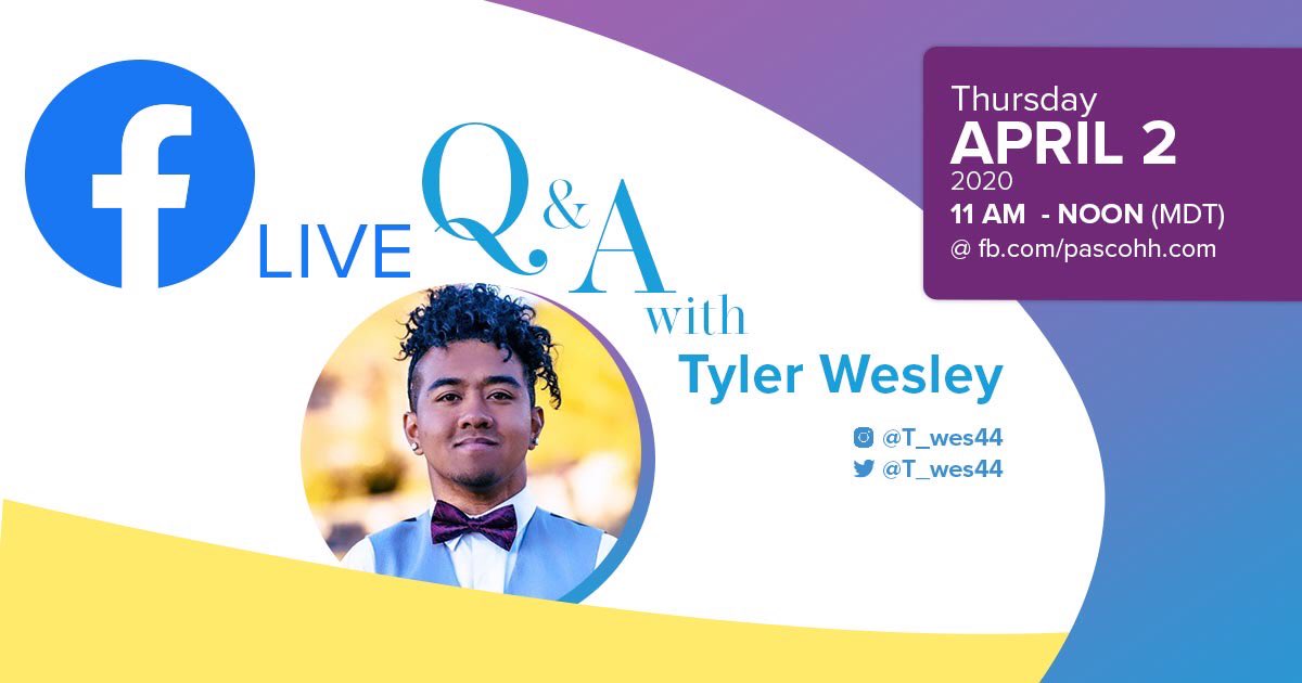 Join us tomorrow at 11:00 AM (MST) for a Facebook Live Q&amp;A with our friend, colleague, and peer mentor. <a href="/T_Wes44/">Tyler Wesley</a> 

facebook.com/events/s/faceb…