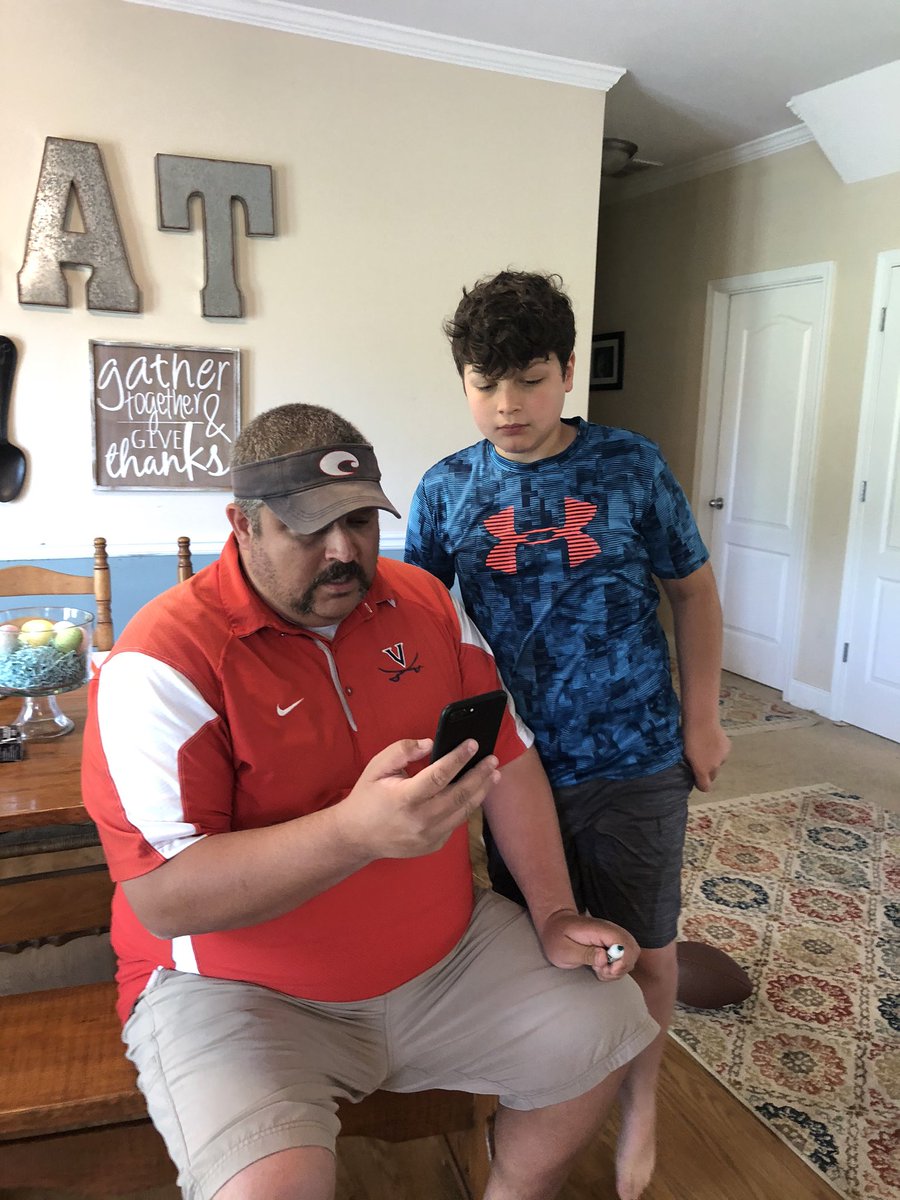 NRoberts212's tweet photo. Helping his dad (a Science teacher at VMMS) with a recording of a live Zoom lesson. #ncssbethebest @cliffmroberts https://t.co/5TzUPimCFl