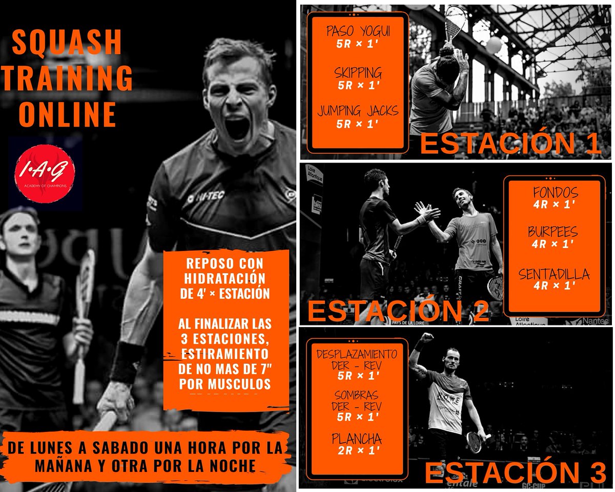 AcademyChamIAG's tweet photo. #share
"En tiempos difíciles tenemos que unirnos y actuar #firstweek ✔➖➖➖➖
#squashtips #squashtraining #squash #squashkids #squashsport #training #trainingonline https://t.co/Izj37i9oDw