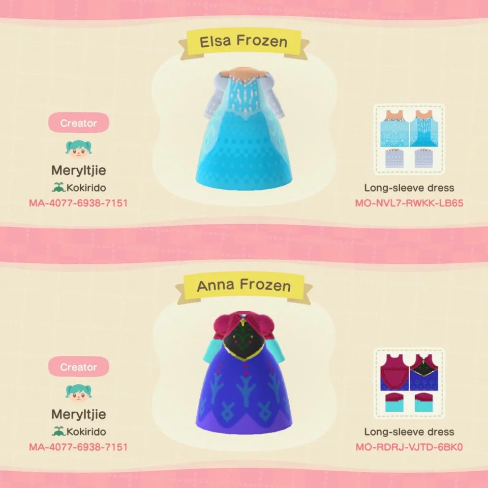 animal crossing new horizons custom designs dresses Animal Crossing Custom Clothes & More