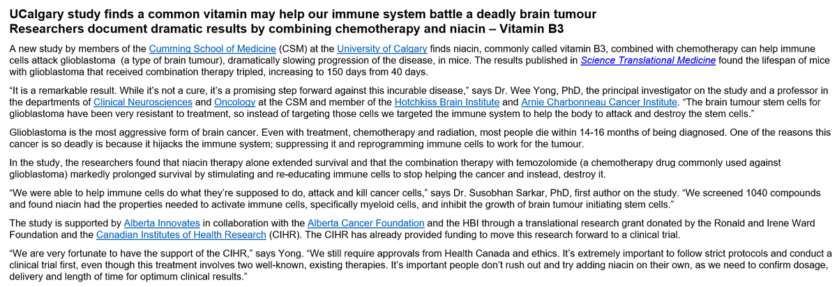 Anything like this makes me hopeful. I'm excited for the day when Glioblastoma patients actually have a fighting chance.
