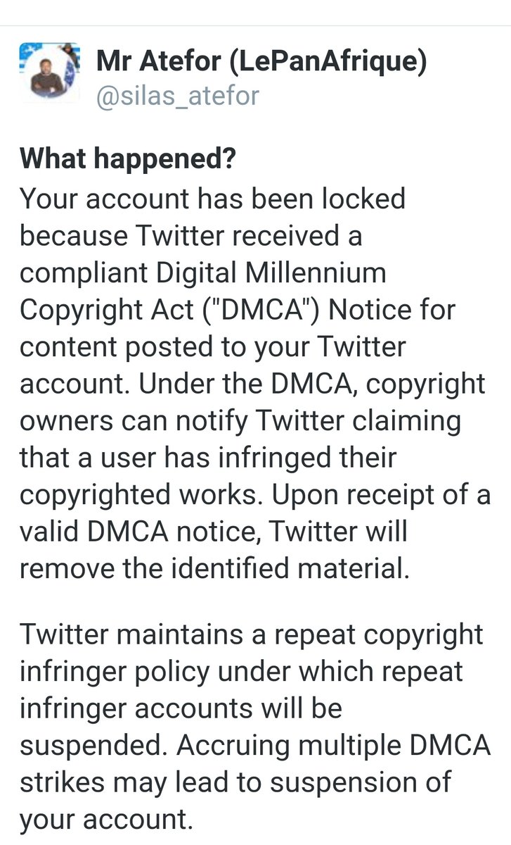 silas_atefor's tweet photo. Twitter please tell me my crime so I can adjust. 
Sometimes one simply needs clarity. #Censorship vs #ServiceAbuse 
Where is the fine line? 
@innercitypress 
@pressfreedom 
@SouthernScaf 
@AIPC_HRO 
@apocsnet 
@atemernesto 
@Twitter https://t.co/yBOauLJFtk
