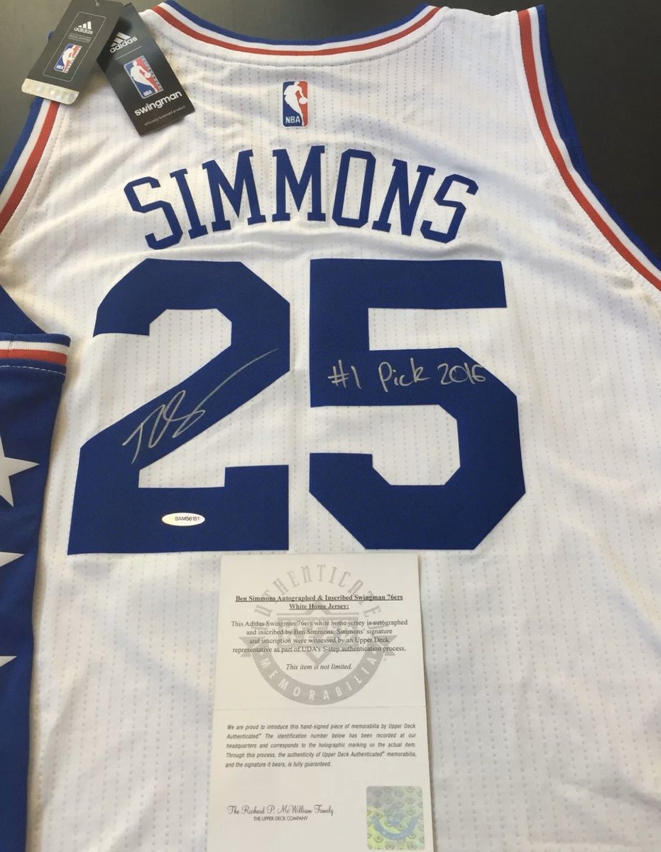 Didsimmons's tweet photo. Quarantine Give away!!!!!
A Ben Simmons autographed Jersey with the inscription “ 1st pick 2016”

 RT and follow me to be in the running!

Ends tonight at 8pm https://t.co/ly9HvOV5G4