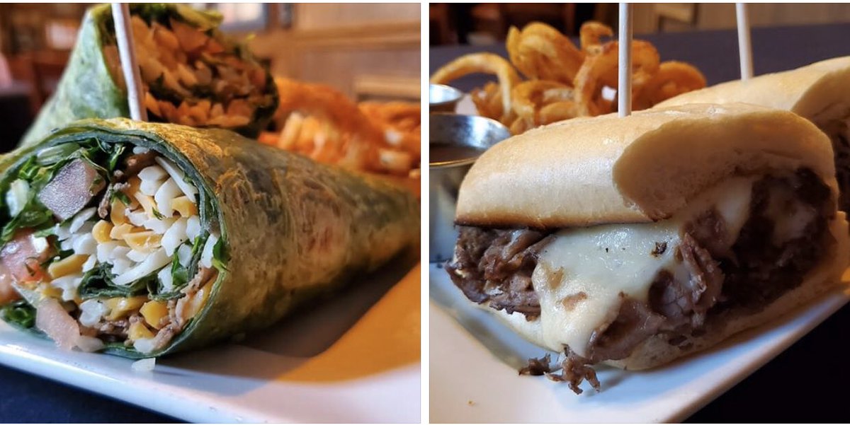ChappellsMuseum's tweet photo. Call 816.421.0002 to order, available from 11am to 4pm $11 ea

> Steak Wrap - Spinach tortilla with seasoned beef, cheese, lettuce, grilled onions, tomato’s &amp; chipotle mayo. 

> Prime Rib Dip - Prime rib topped with Swiss cheese &amp; served with side of au jus &amp; horseradish sauce. https://t.co/XYDyuSCT3p