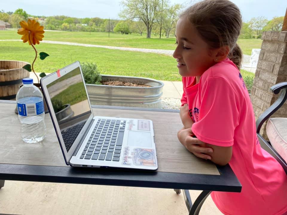 decaturisd's tweet photo. Day 5 of DISD@HOME, and our students are rockin' and rollin'! Share a pic of your temporary “school” by tagging a public post with #DistantInDISD https://t.co/RO40w10nBp