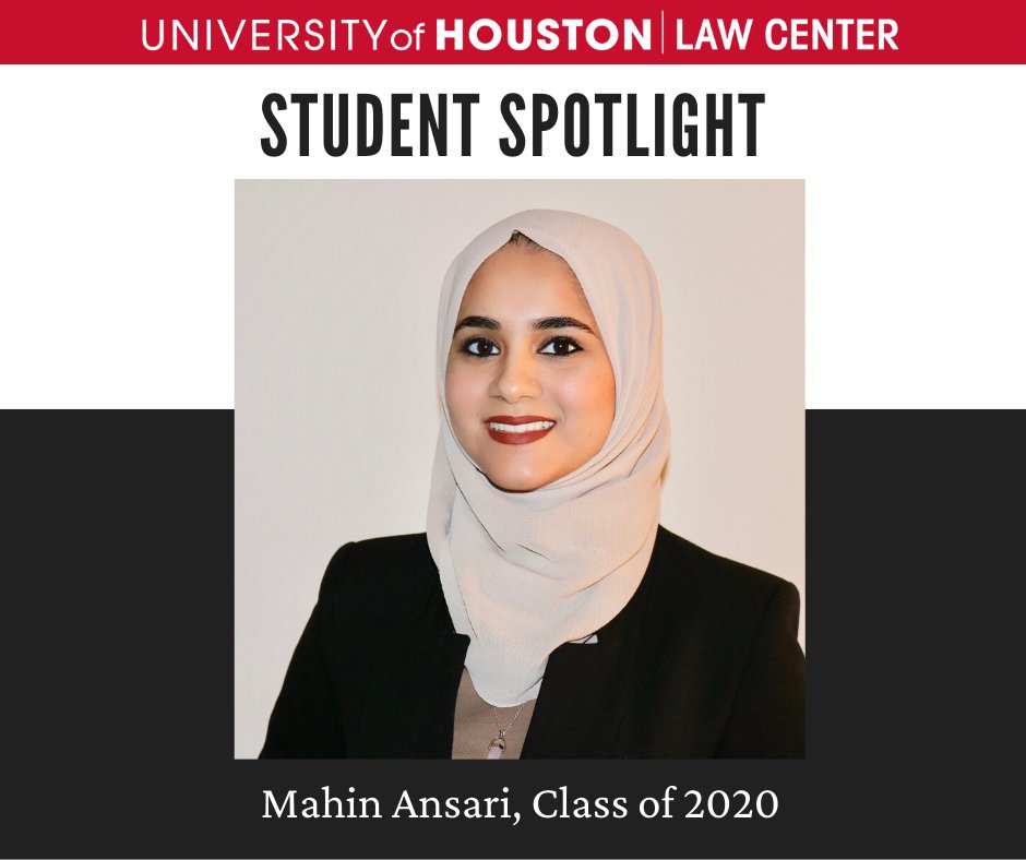 UH Law Center student Ansari inspired by personal experience to help immigrants, survivors of gender-based violence loom.ly/zSTVRAI #WeAreHoustonLaw #Houstonlaw #gocoogs #studentspotlight #publicinterestlaw