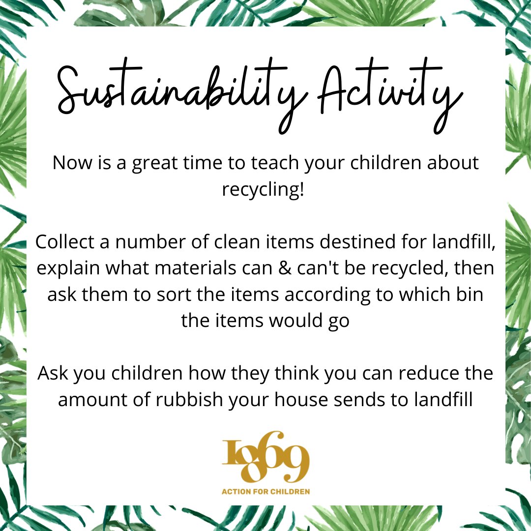 1869AFC's tweet photo. During this time we should all be taking a moment to think about how we can be more sustainable. Here's a little activity to help get your children thinking about recycling and how to limit the levels of rubbish entering landfill 🌱♻️ https://t.co/VzolhDqBv6
