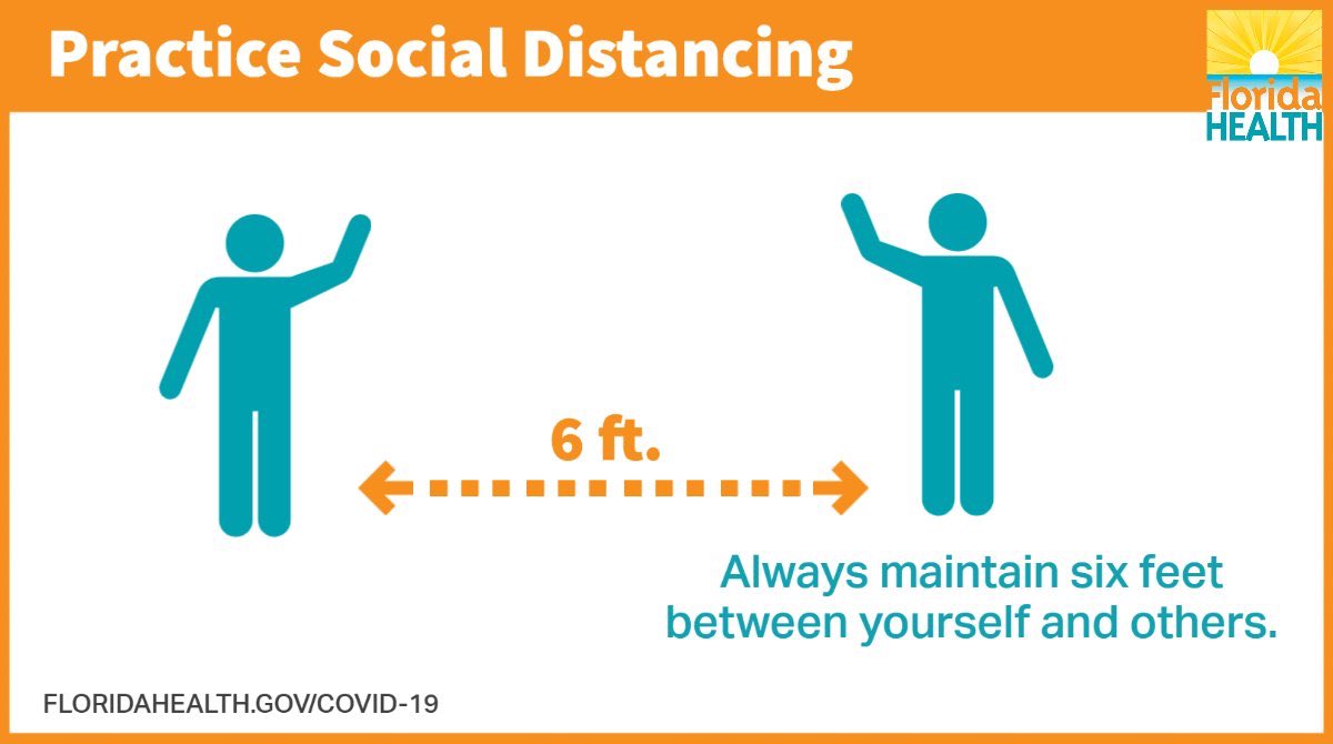 HealthyFla's tweet photo. It is not always visible if someone has a compromised immune system. You can protect the most vulnerable from #COVID19 by practicing social distancing. Always maintain at least 6 feet between yourself and others🙅���‍♀️ ------ 🙅🏽‍♀️ 
Learn more at https://t.co/7QUAac7daX https://t.co/2UMwLMt7KJ