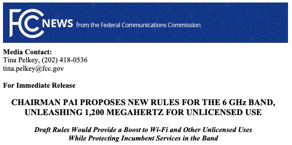 1,200 MHz of new spectrum for Unlicensed use!

This is going to be fantastic for Wi-Fi!

More news coming about this historic increase in spectrum available for Wi-Fi. 

VERY Excited about this! We’ve been waiting a long time for this. 

docs.fcc.gov/public/attachm…