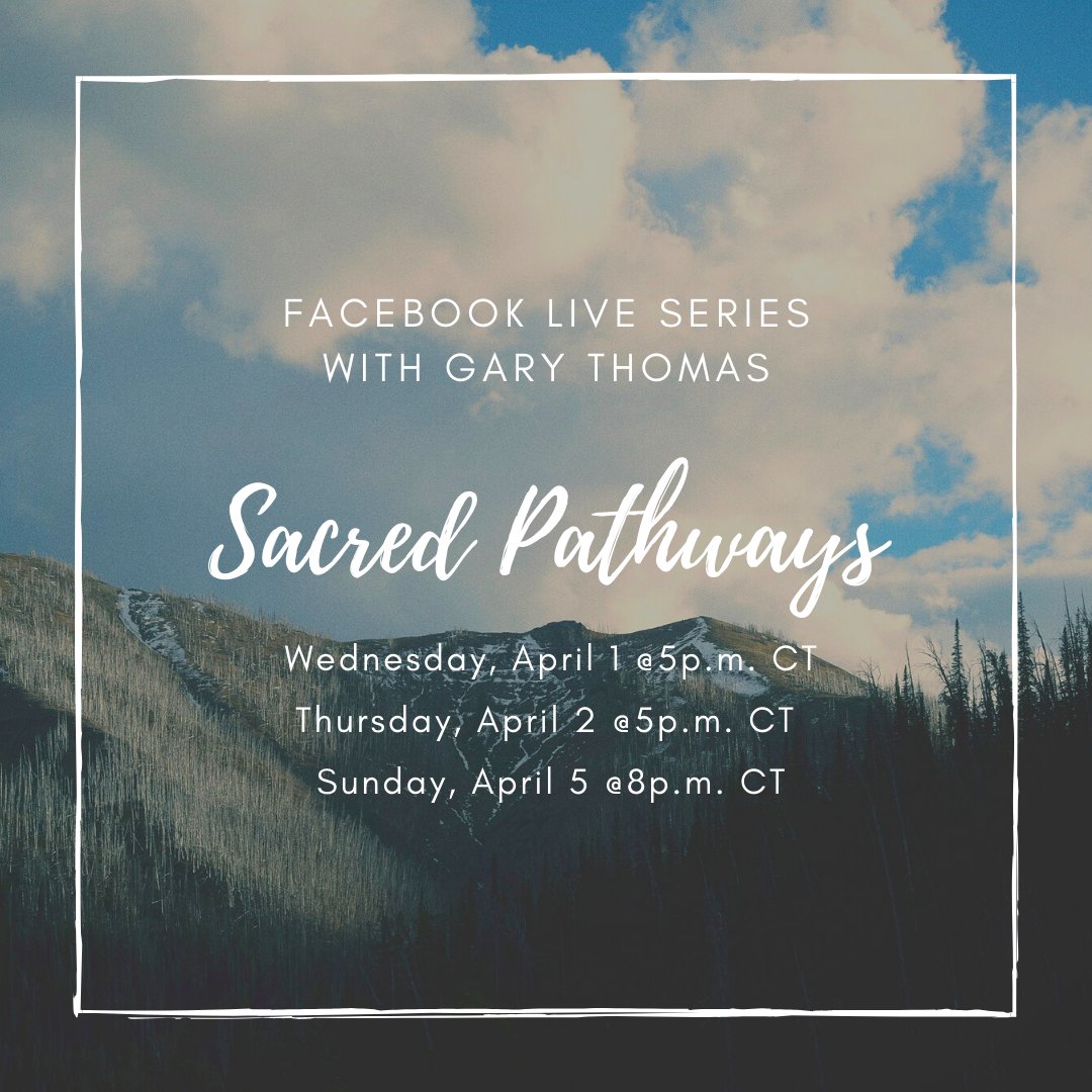 garyLthomas's tweet photo. Join me today at 5p.m. CT for Session 3 of #sacredpathways curriculum on Facebook Live. Let's continue to investigate the 9 pathways that lead to a more enriching and close connection to Christ.
https://t.co/Jkff6wQD8D https://t.co/Sz71rKIXq0