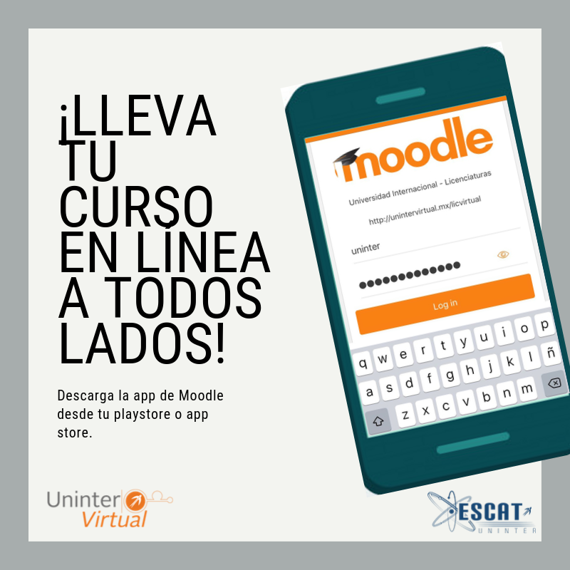 EscatUninter's tweet photo. ¿Ya descargaste tu #App de #Moodle? 📲
#ESCAT #EaD #UninterVirtual #MateriasEnLínea #EstudiaEnLínea #ExpandeTuMundo con #Uninter #Cuernavaca https://t.co/DIXbEnu5eq